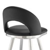 PAGED Swivel Bar Stools Faux Leather Counter Stools with Footrest, Island Chairs for Home Pub - 4 of 4