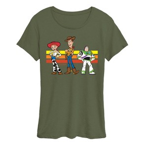 Women's - Toy Story - Buzz, Woody, And Jessie Short Sleeve Graphic T-Shirt - 1 of 3