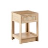 15.75" Rattan Night Stands With Drawer Bedside End Table For Small Space - 2 of 4