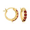 Ross-Simons 1.60 ct. t.w. Amethyst, Garnet and Blue Topaz Jewelry Set: 3 Pairs Of Huggie Hoop Earrings in 18kt Gold Over Sterling - 3 of 4