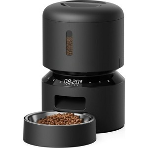 Automatic Cat and Small Dog Feeder, Programmable Food Dispenser with Airtight Storage - 1 of 4