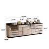 Luck Live 31.49 inch. Grooved transparent glass door, with 6 storage drawers - 4 of 4