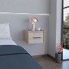 NicBex 13.8 inch Wide Floating Nightstand with 1 Drawer,Side Table with Black Handle,Bedside Table for Bedroom,Living Room - 2 of 4