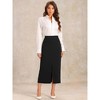 INSPIRE CHIC Women's High Waist Work Office Slit Maxi Pencil Skirts - 4 of 4
