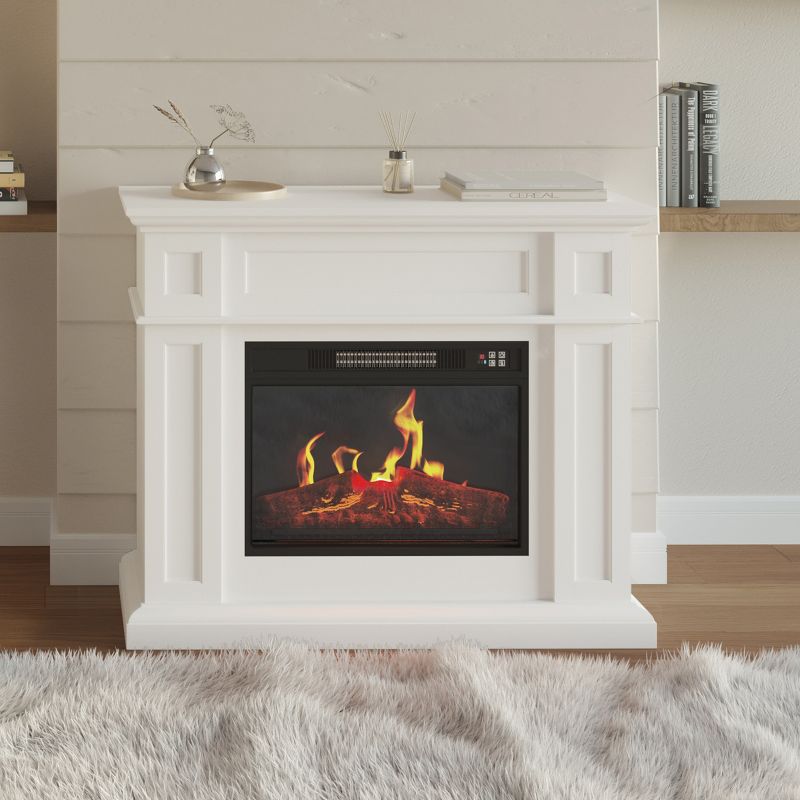 Northwest Freestanding Electric Fireplace with Mantel and Remote, 2 of 13
