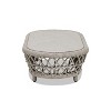 Jennifer Taylor Home Everly 43.5" Oval Woven Patio Coffee Table, Light Beige Olefin - 3 of 4