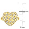 EVERLY JEWELRY |Yellow Plated Sterling Silver 1/8 CT TW Diamond Fashion Ring - 4 of 4