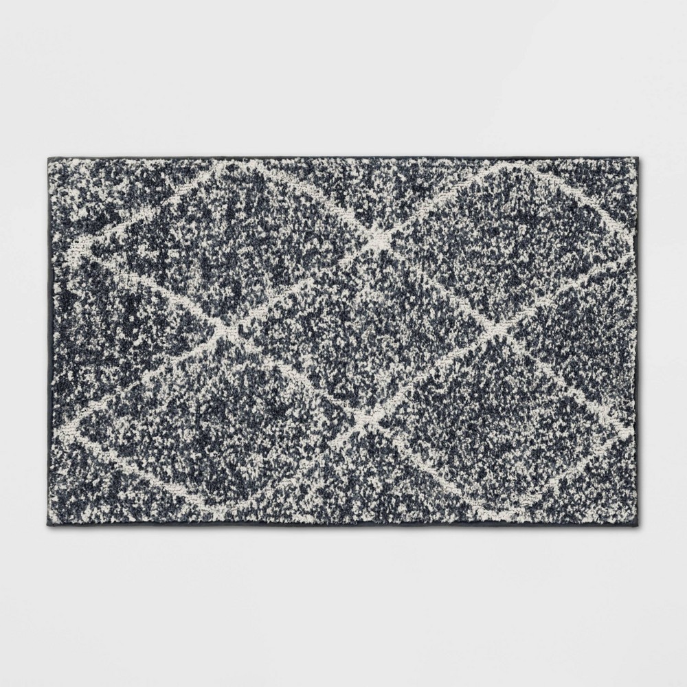  Criss Cross Easy Care Rug Charcoal/Ivory