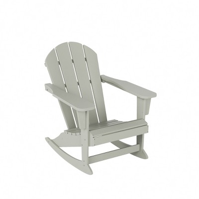 Sand Poly Lumber Outdoor Rocking Adirondack Chair