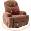 Recliner Chair with Massage & Heat, 360° Swivel Manual Recliner with Cup Holders, Side Pocket - 2 of 4
