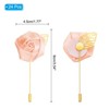 Unique Bargains Pocket Handmade Flower Lapel Pin Boutonnieres for Wedding party 24 Pcs - 2 of 4