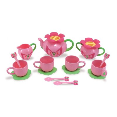 Melissa & Doug Sunny Patch Bella Butterfly Tea Set (17pc) - Play Food Accessories