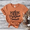 Simply Sage Market Women's Checkered Pumpkin Season Cursive Short Sleeve Graphic Tee - 3 of 4