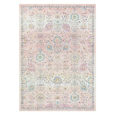 Lahome Vintage Full Coverage Classic Short Pile Velvet Rectangular Indoor Area Rug
