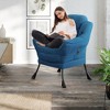 Lazy Chair with Ottoman, Lazy boy Chairs Armchair Accent Comfy Modern with Side Pocket, Folding Footrest Stool Set - 2 of 4