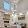 BAOURE 12-Light Modern Gold Led Chandelier Dimmable Lotus Leaf LED Chandelier for High Ceiling, 118in Long Staircase Spiral Pendant Lights for Foyer - 2 of 4