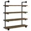 INFURNIC Decorative Wall Shelf 40-Inch Industrial Rustic Oak Shelf for Storage and Display Easy Installation, Brown, 39.25"*11.5"*46" - 2 of 4