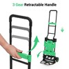 EcoSummer 2-in-1 Folding Hand Truck with Basket, 4-Wheel Collapsible Dolly Cart, 330LB Capacity,Green. - 4 of 4