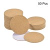 Unique Bargains Thickened Cork Self-Adhesive Round Coasters for Tableware - 3 of 4