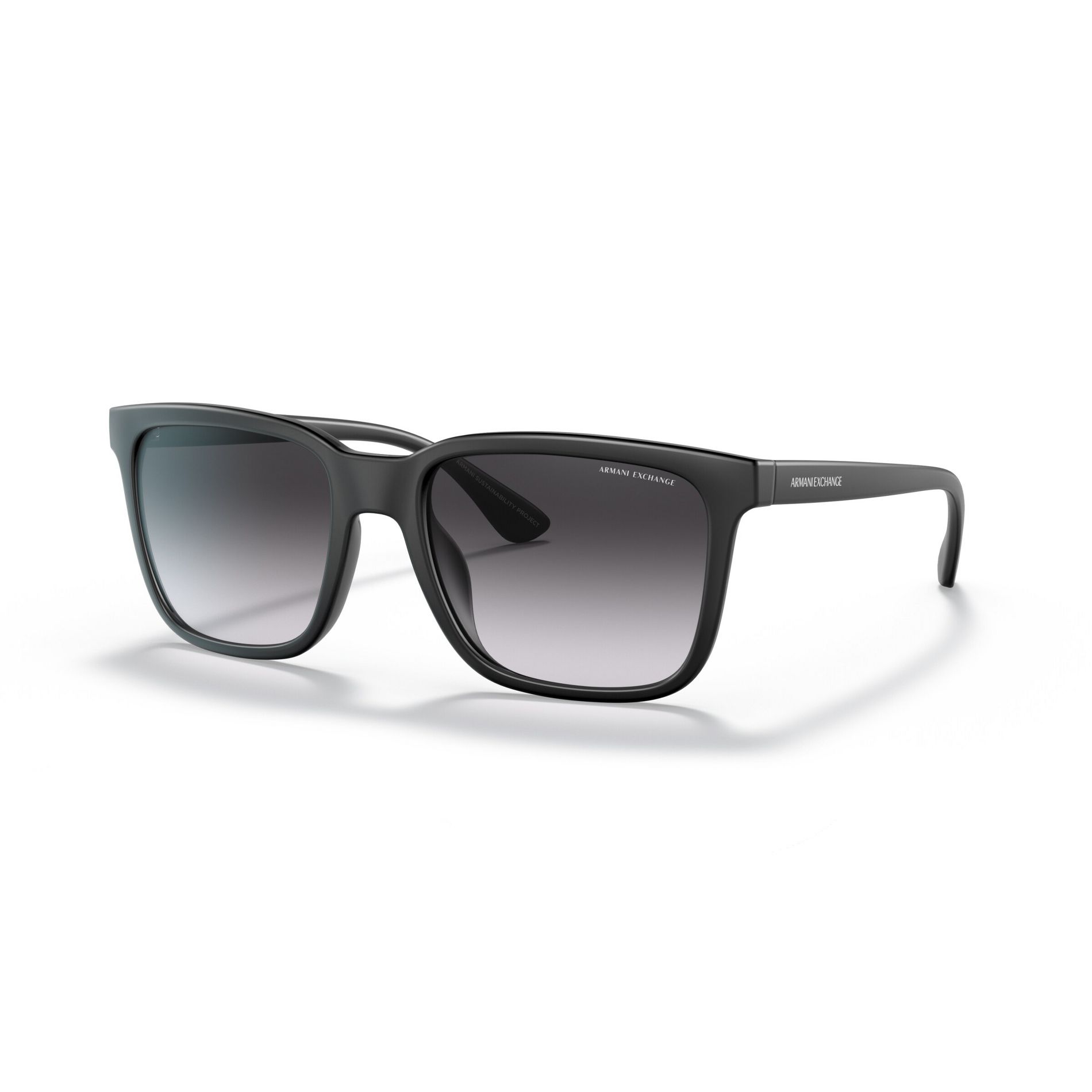 Armani Exchange AX4112SU 55mm Man Rectangle Sunglasses Grey Gradient Blue Lens