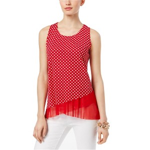 I.N.C International Concepts Womens Layered-Look Knit Blouse, Red, X-Large - 1 of 1