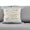20" X 20" Brown and White Cotton Abstract Throw Pillow - 2 of 4