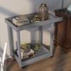 Metal Utility Service Cart with 2-Shelf, Locking Wheels, Lipped Shelves, 500 Lbs Capacity Rolling Cart for Home, Office, Patio, BBQ - 3 of 4