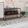 Modern Plaid Living Room Area Rug, Machine Washable Floor Carpet, Non-Slip Checkered Soft Rug, Low-Pile Non-Shedding Accent Rug, Indoor Foldable Rug - 3 of 4
