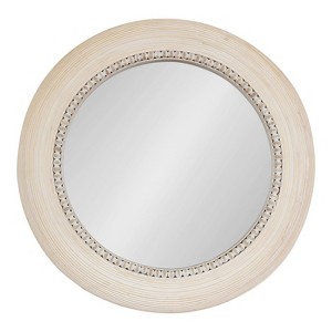 Kate & Laurel All Things Decor 26"x26" Jonesport Round Wall Mirror Natural - 1 of 4