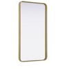 Elegant Lighting Contour Metal Rectangle Mirror 22x40 in Brass - 4 of 4
