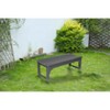 Vynxaria Gray Backless Patio Bench - Modern HDPE Adirondack Seating for Garden and Balcony - 2 of 4