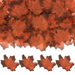 Unique Bargains Home Durable Fall-themed Silk Fabric Faux Autumn Artificial Maple Leaves 200 Pcs - 1 of 4