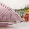 Unique Bargains Luxury Sofa Decorative Solid Diamond Pinch Pleated Throw Pillow Covers 2 Pcs - 4 of 4