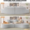 Aukfa 123" Oversized Curved Sectional Sofa - 4-Seater Cloud Couch with Corduroy Fabric, Modern Design for Living Room - 4 of 4