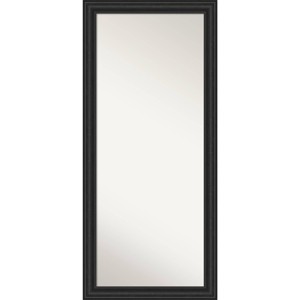 30" x 66" Non-Beveled Shipwreck Black Full Length Floor Leaner Mirror - Amanti Art: Polystyrene Frame, Wall Mountable - 1 of 4
