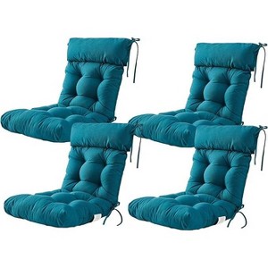 ARTPLAN Patio Chair Cushion,Tufted Adirondack Outdoor Chair Cushion,Wicker High Back Outdoor Seat Cushion,Set of 4,21"X21"X4" (4 Pack) - 1 of 4