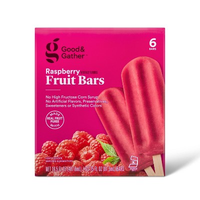 Frozen Raspberry Fruit Bars - 16.5oz/6ct - Good & Gather™