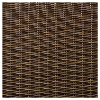 Bradenton Navy and Brown Outdoor Wicker Loveseat