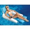Swim Central Inflatable Swimming Pool Floating Lounge Seat - 66" - Blue and White - 3 of 4