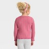 Toddler Girls' Long Sleeve Pointelle T-Shirt - Cat & Jack™ - 2 of 3