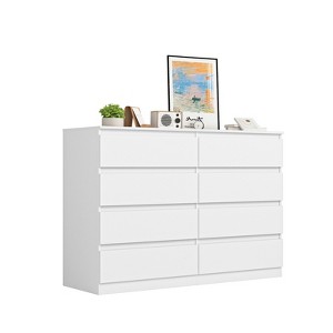 CIPACHO Modern White 6-Drawer Dresser - Roomy Double Dresser for Home - 1 of 4