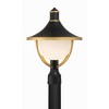 Crystorama Lighting Atlas 1 - Light Post Light in  Matte Black/Textured Gold - 3 of 3