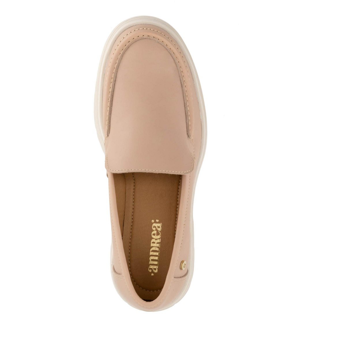 Женские туфли Andrea Women's Leather Loafers 95873-3910481 Pink 7 — фото 4