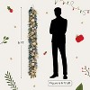6 Ft Pre-Lit Christmas Garland, Artificial Garland with Balls and Leaves for Mantel Staircase Table, Artificial Xmas Indoor Outdoor Decoration, Gold - 3 of 4