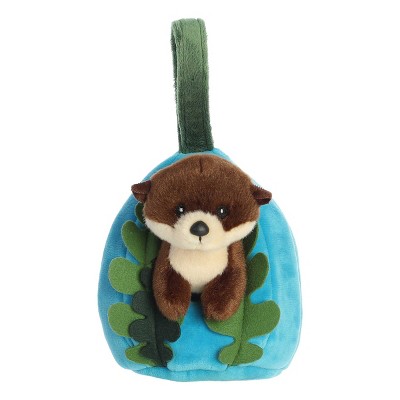Aurora Small Otter Hideouts Enchanting Stuffed Animal Brown 5.5"