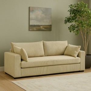 Racxily 79'' Loveseat Sofa - Comfy Couch Corduroy Love Seat Couch, 2-Seater Soft Sofa for Living Room - 1 of 4