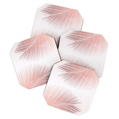 Gale Switzer Palm Leaf Synchronicity Set of 4 Coasters - Deny Designs