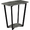 HomeStock Industrial End Table with Bottom Shelf, Powder Coated Metal Frame and Open Display Space for Modern Living Rooms - 2 of 4