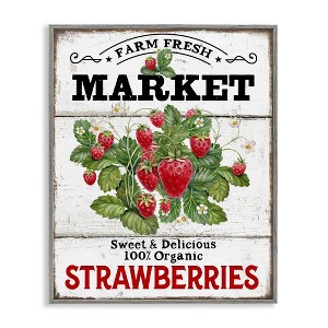 Stupell Industries Farm Fresh Strawberries Black Framed Giclee Art - 1 of 4