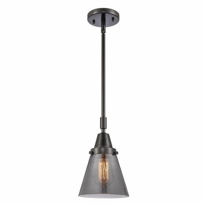 Cone - 1 Light Stem Hung Mini Pendant In Industrial Style-9.13 Inches Tall and 6 Inches Wide